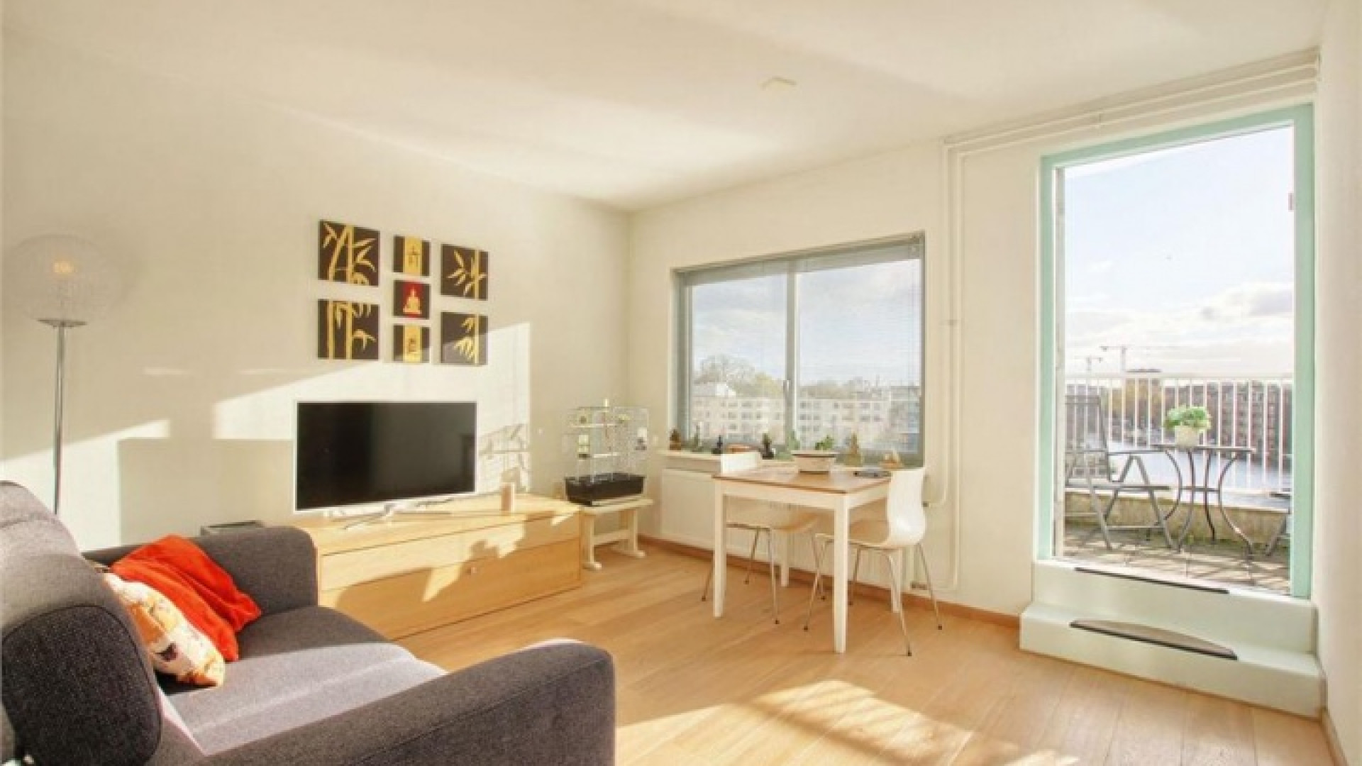 In dit piepkleine appartementje woont de boomlange Jeroen Pauw. Zie foto's 5