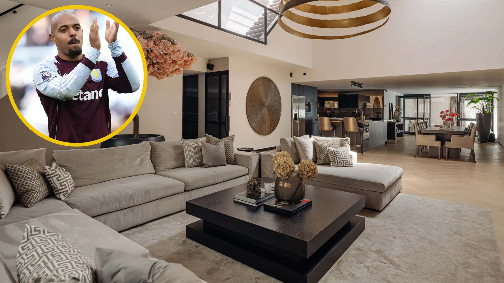 Voetballer Donyell Malen zet zijn prachtige miljoenenappartement in Amsterdam te koop. Zie foto’s 1