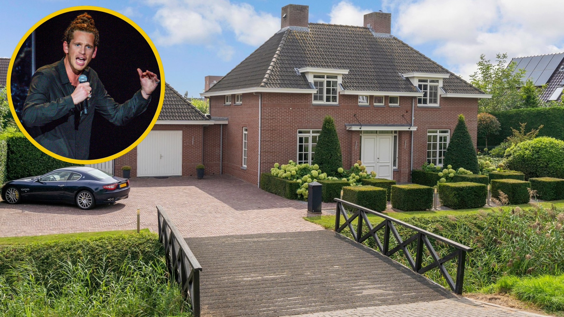Binnenkijken in kapitale villa van cabaretier Patrick Laureij de man die vrouw met hulphond de zaal uitstuurde. Zie foto's 1