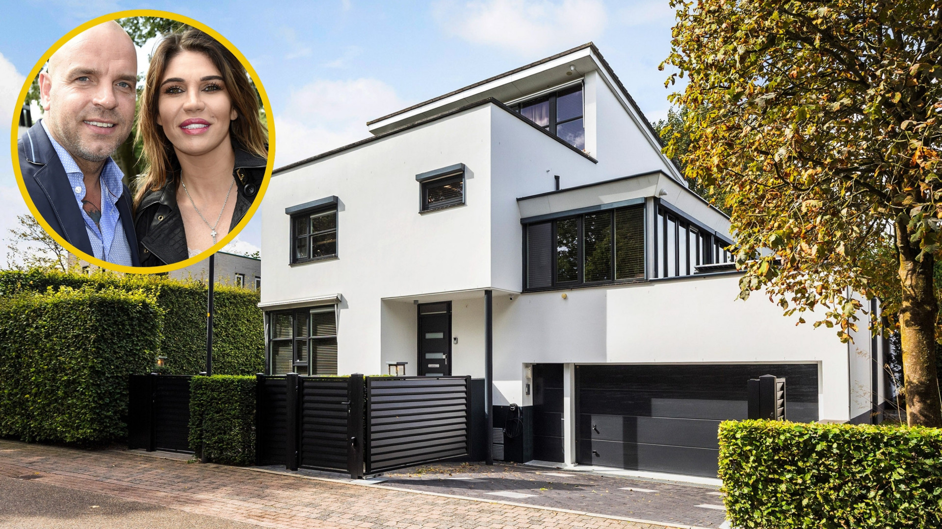 Andy van der Meijde en Melisa zetten hun droomvilla met gym en binnenzwembad te koop. Zie foto's