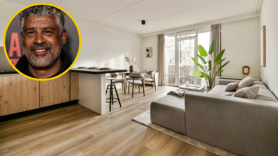 Frank Rijkaard zet zijn eenkamerappartement nabij het Vondelpark te koop. Zie foto’s