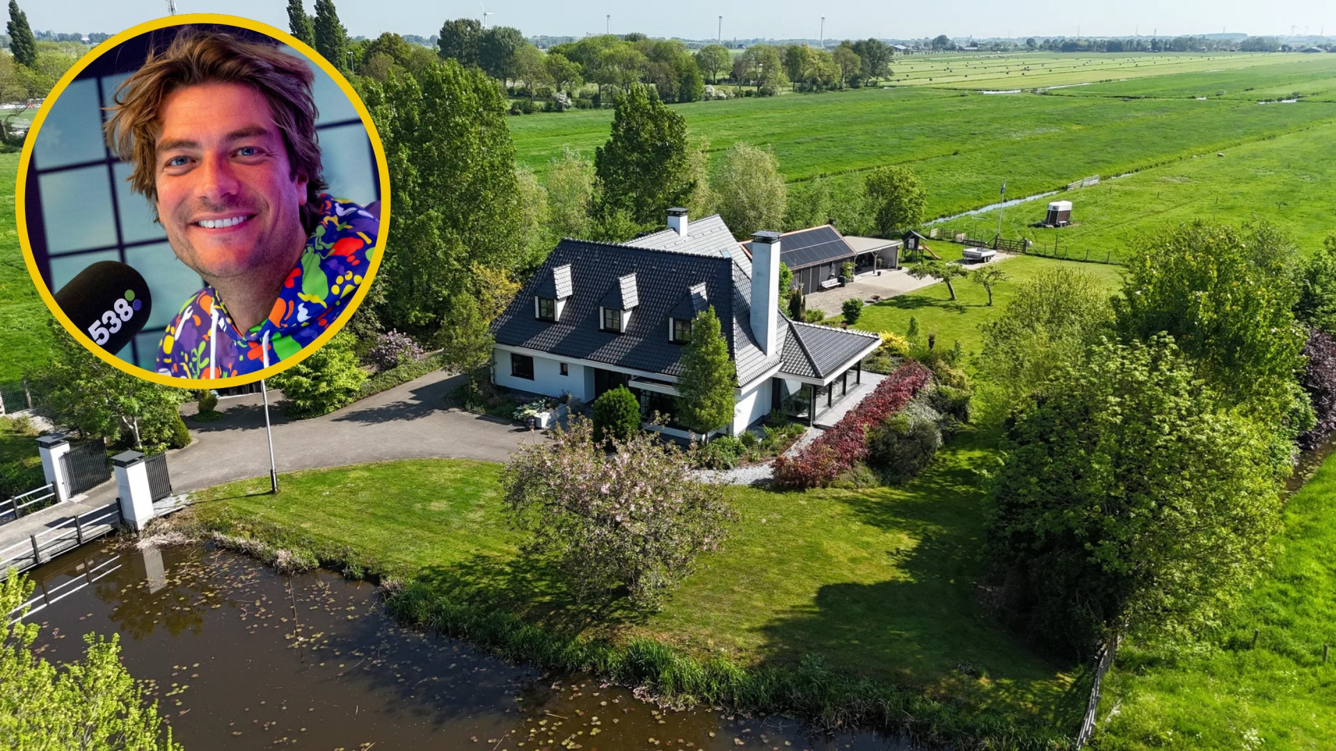 Radio 538-dj Frank Dane koopt indrukwekkende miljoenenvilla in Zoeterwoude. Zie foto’s