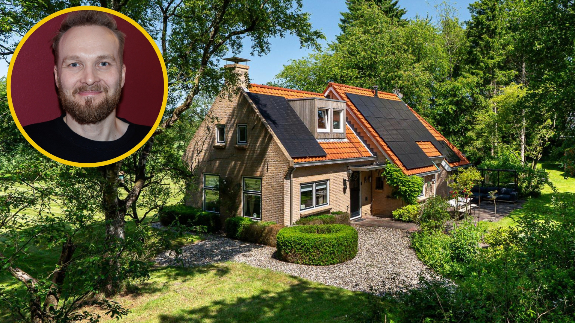 Woonboerderij Arjen Lubach met zeer flinke winst verkocht. Zie foto’s 1