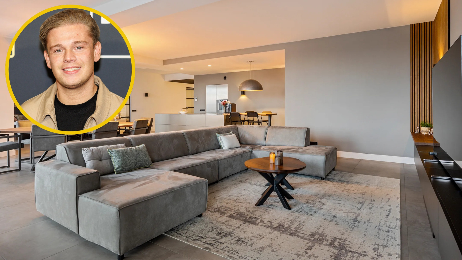Roddelpraat-presentator Dennis Schouten zet zijn appartement op toplocatie te koop. Kijk binnen