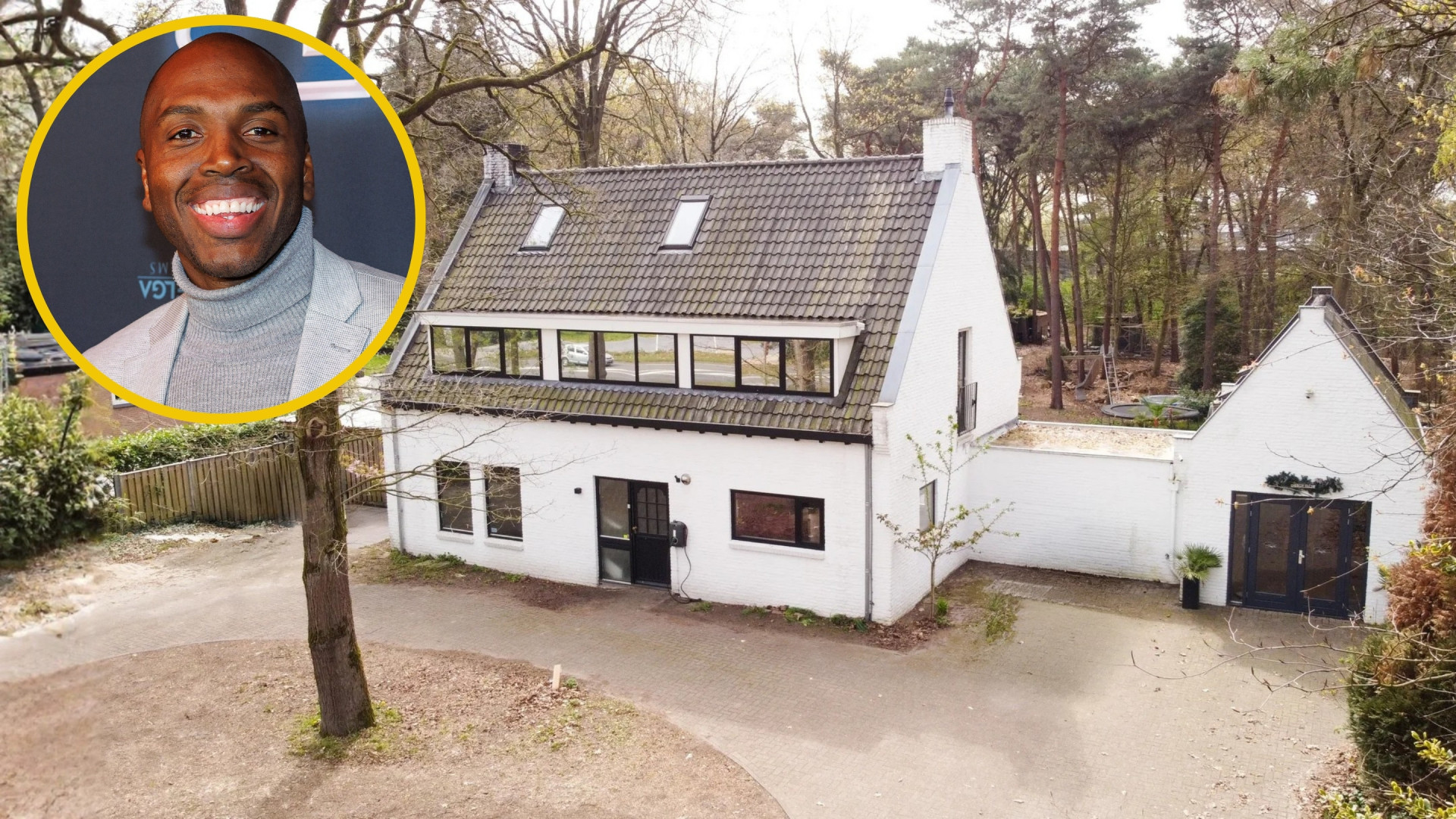 Comedian Steven Brunswijk zet door faillissement gedwongen zijn villa te koop. Zie de beelden. 1