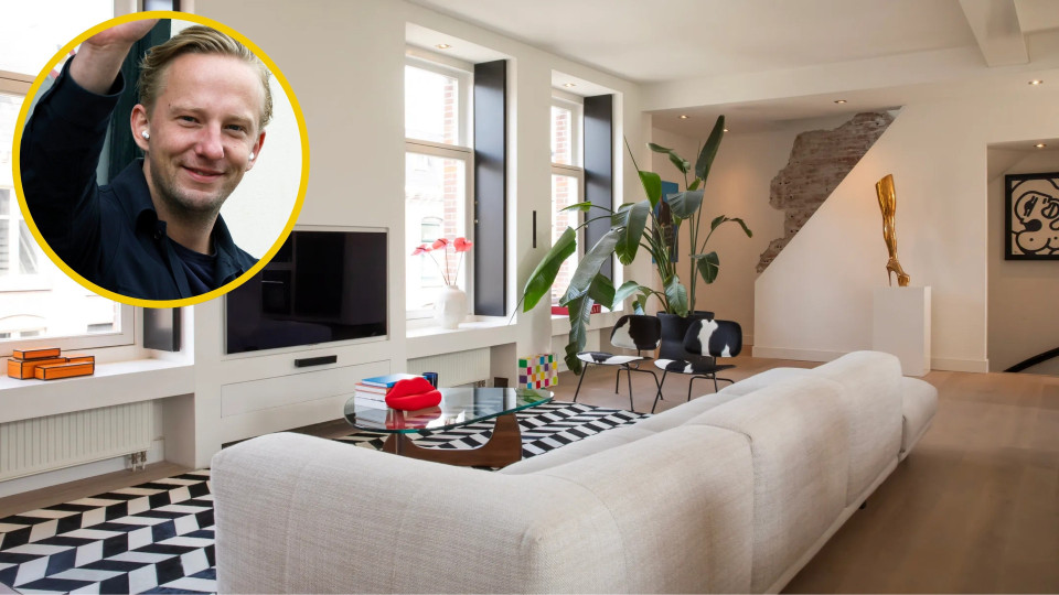 Jan des Bouvrie jr zet zijn schitterend ingerichte appartement te koop. Zie foto's