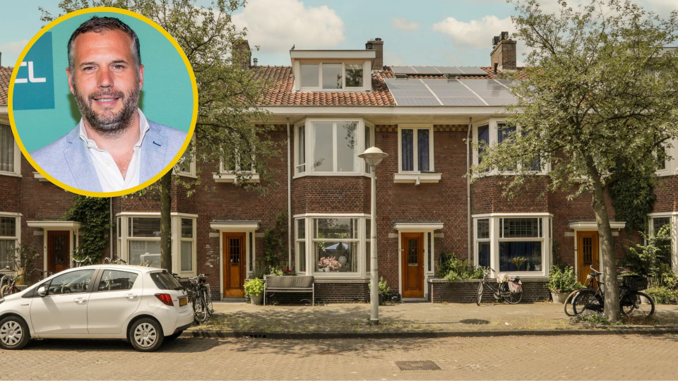 Tv-presentator Tijl Beckand zet zijn Amsterdamse pand van drie verdiepingen te koop. Zie foto's