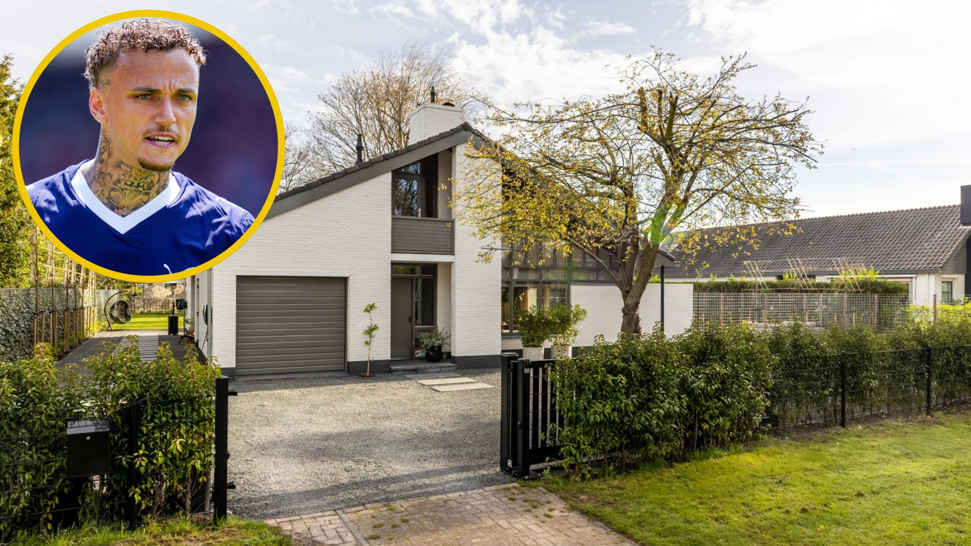 Voetballer Noa Lang koopt deze vrijstaande villa met eigen voetbalveld. Zie foto’s 1
